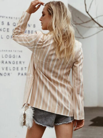 Blazer nude con blanco - Imagen 4