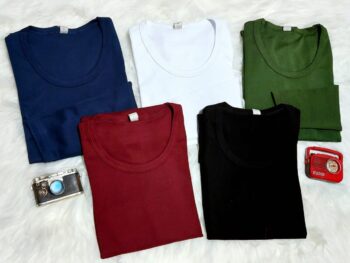 Polo básico manga larga cuello redondo - Imagen 4