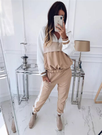Buzo dos colores beige/blanco - Imagen 2
