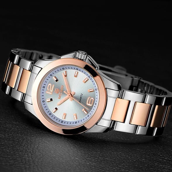 ACCE030 Correa de acero dorado y plata MUJER Reloj con correa de acero mujer - Imagen 1