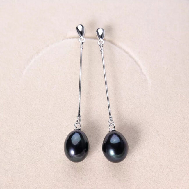 Arete largo perla - Imagen 2