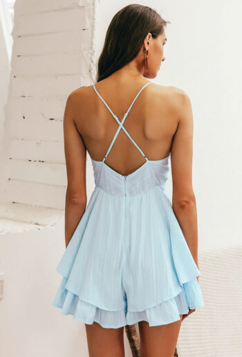 Enterizo short celeste tirantes - Imagen 5