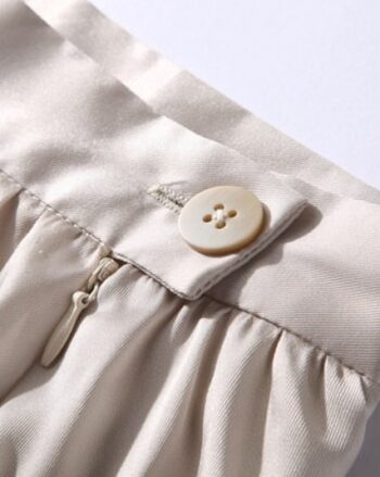 Falda beige flores verdes - Imagen 5