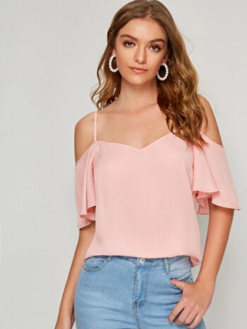 Blusa rosa tiras - Imagen 2