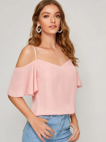 Blusa rosa tiras - Imagen 3