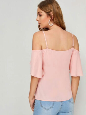 Blusa rosa tiras - Imagen 4