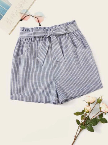 Short rayas celeste