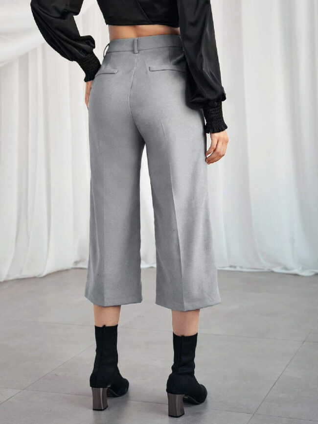 Pantalón capri gris - Imagen 4