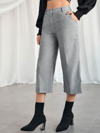 Pantalón capri gris - Imagen 2