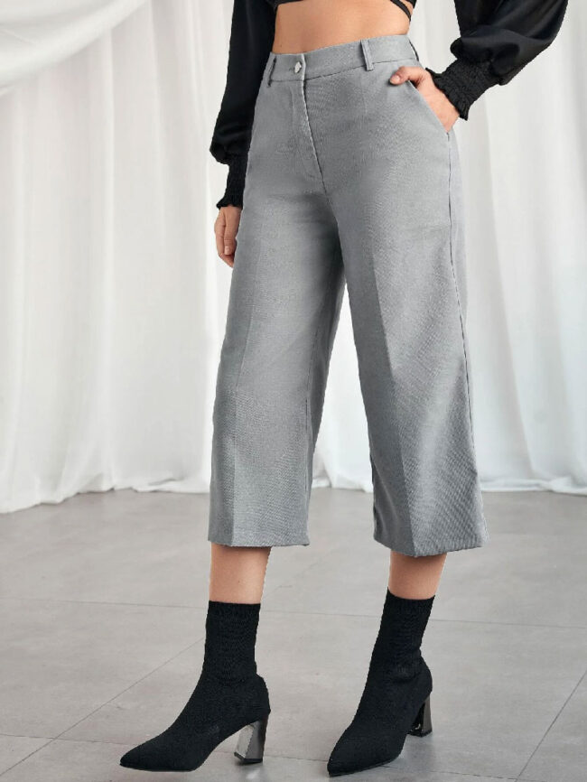 Pantalón capri gris - Imagen 2