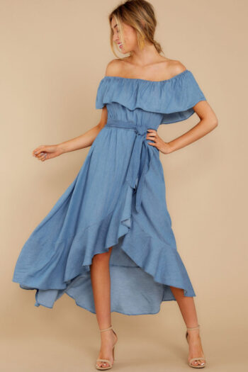 Maxi vestido efecto jean - Imagen 2