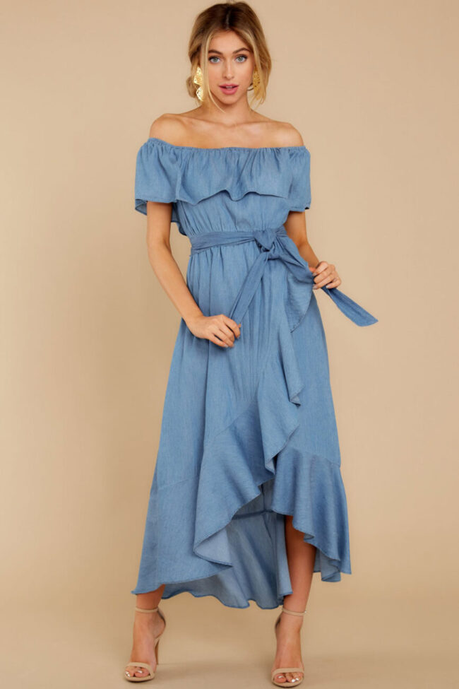 Maxi vestido efecto jean - Imagen 3
