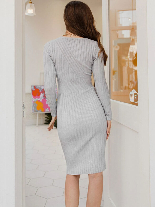 Vestido midi de punto - Imagen 4
