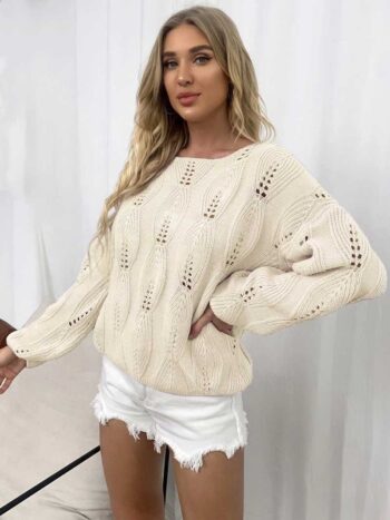 Jersey tejido de hombros caídos