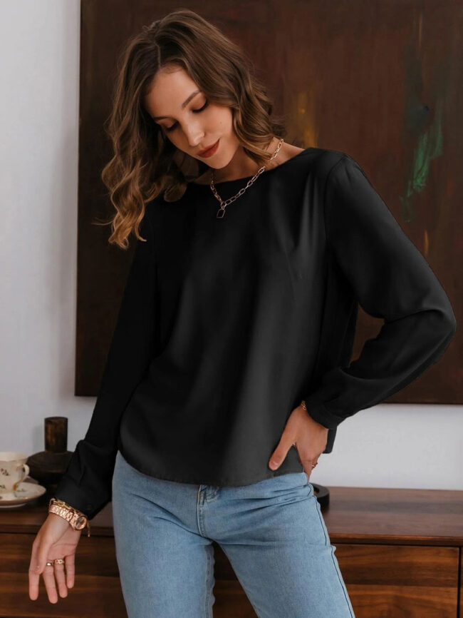 Blusa con abertura fruncida - Imagen 4