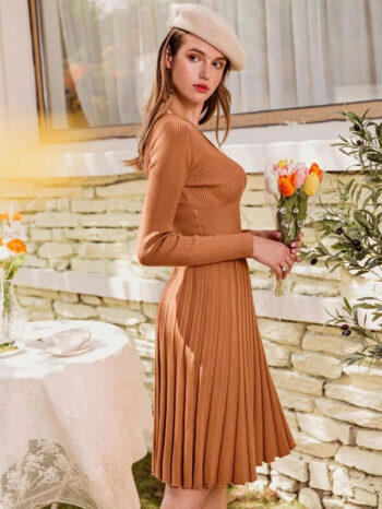 Vestido jersey acanalado - Imagen 4