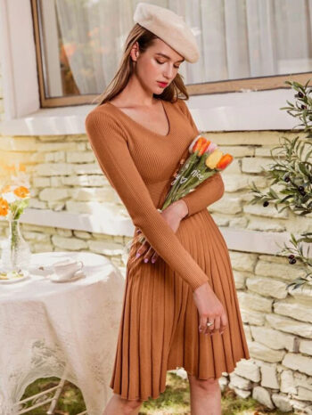 Vestido jersey acanalado