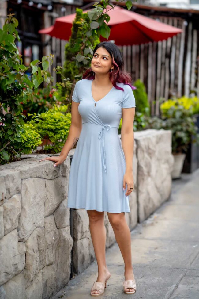 Vestido rib corte A - Imagen 3