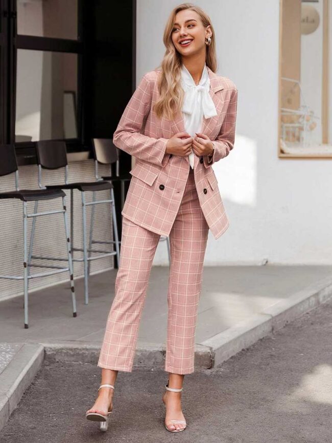 Conjunto Rosa Cuadros - Imagen 4