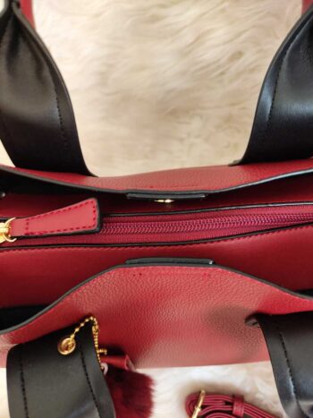 Cartera Pompom borgoña - Imagen 9