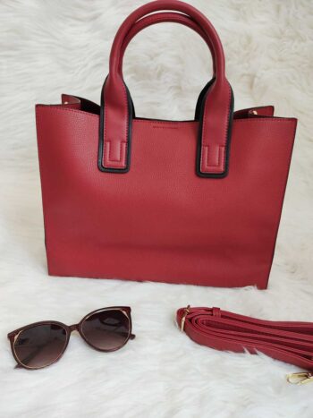 Cartera Pompom borgoña - Imagen 7