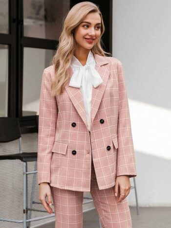 Blazer Rosa Cuadros