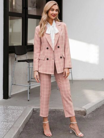 Pantalón Rosa Cuadros - Imagen 3