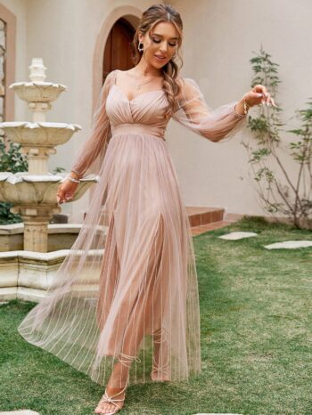 Vestido elegante Luna rosa - Imagen 3