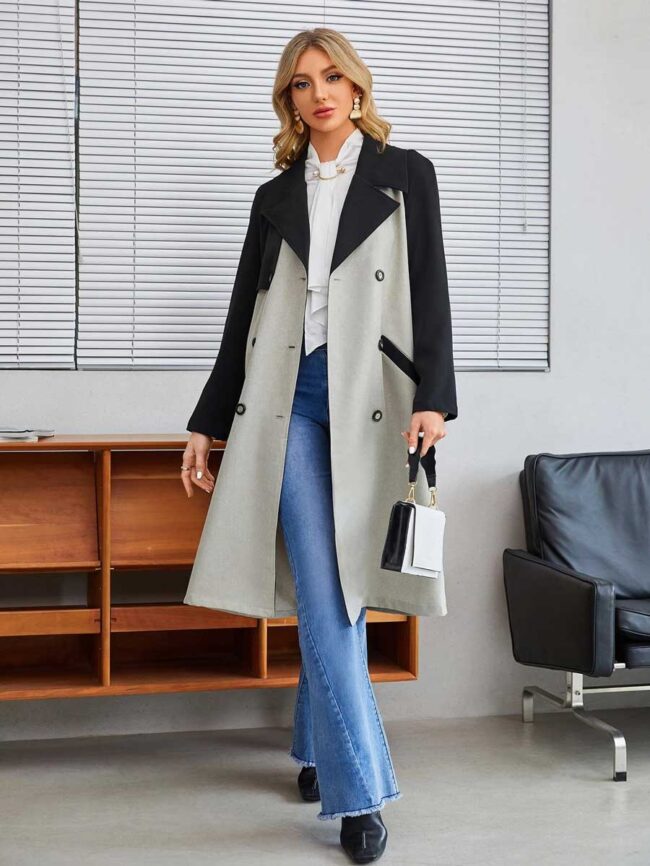 Gabardina Negro y Gris - Imagen 2