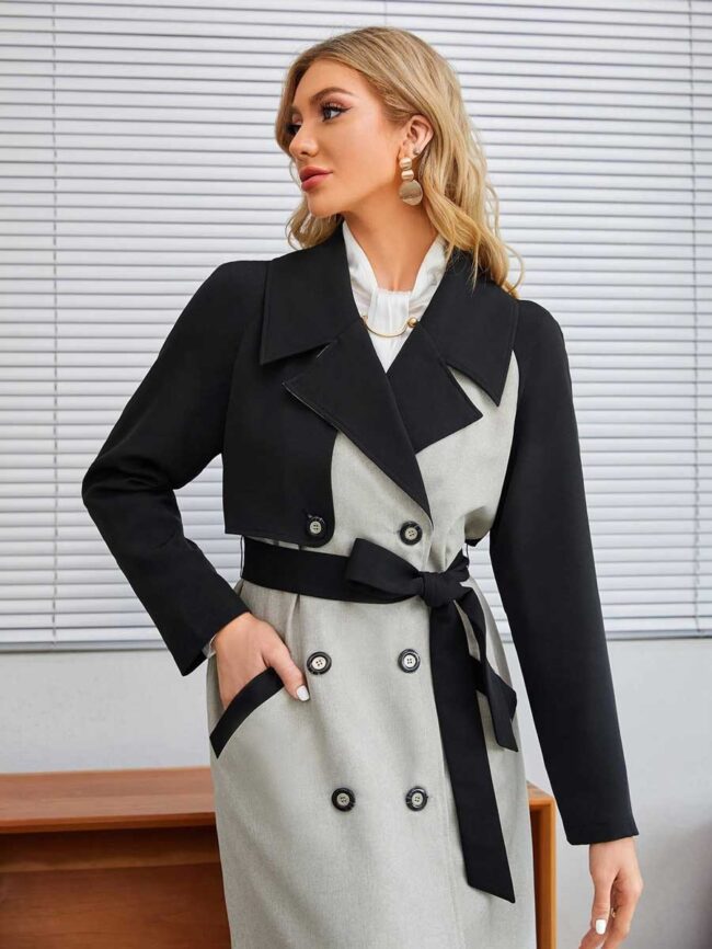 Gabardina Negro y Gris - Imagen 4