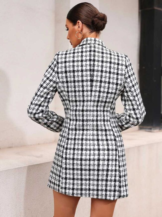 Abrigo vichy elegante - Imagen 6