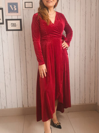 Vestido aterciopelado largo
