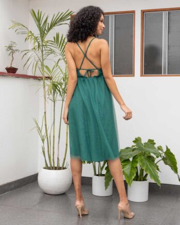 Vestido de tul Daphne verde - Imagen 5