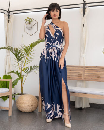 Vestido elegante Fátima azul - Imagen 2