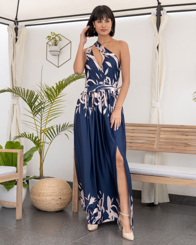 Vestido elegante Fátima azul - Imagen 2