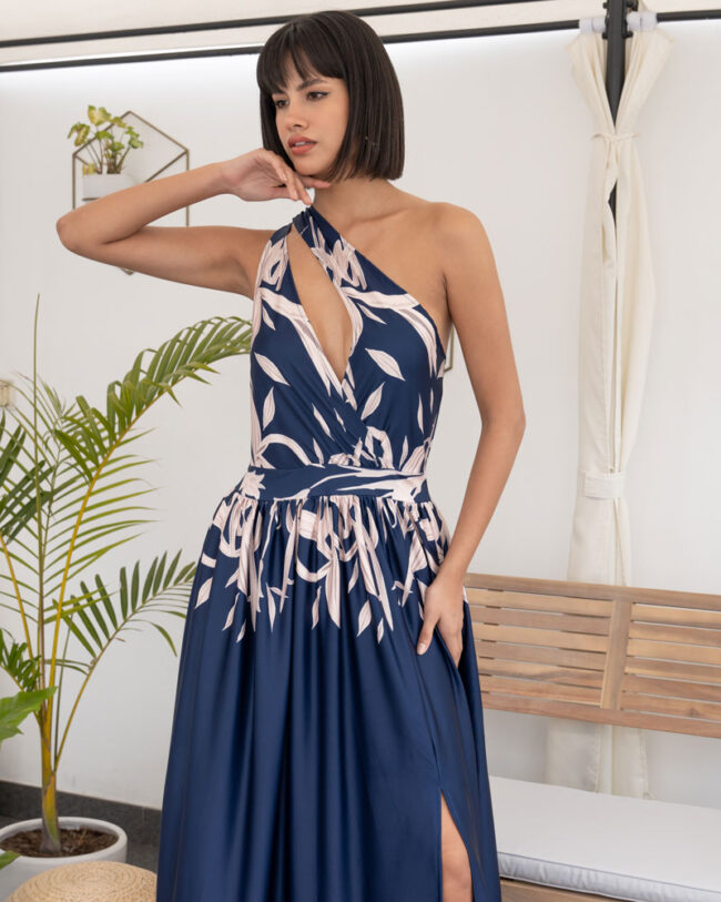 Vestido elegante Fátima azul - Imagen 3