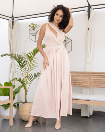 Vestido elegante Fátima albaricoque - Imagen 2