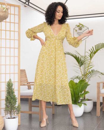 Vestido Alissa verde limón - Imagen 4
