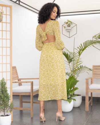 Vestido Alissa verde limón - Imagen 3