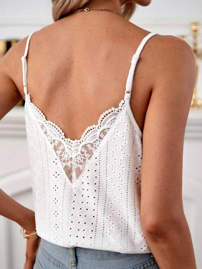 Top de tiras con encaje en espalda - Imagen 4