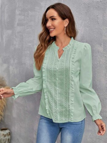 Blusa estilo francés con bordado - Imagen 2