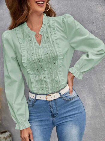 Blusa estilo francés con bordado