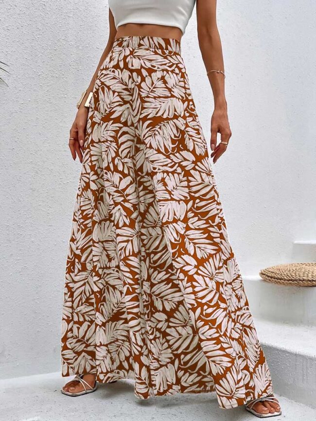Palazo con estampado floral marrón - Imagen 5