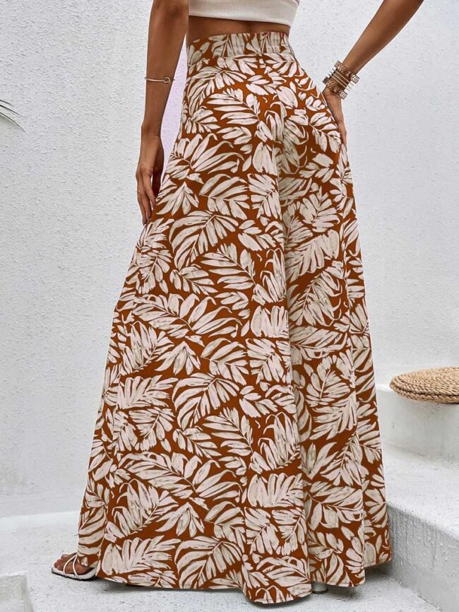 Palazo con estampado floral marrón - Imagen 6