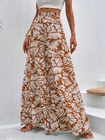 Palazo con estampado floral marrón - Imagen 3
