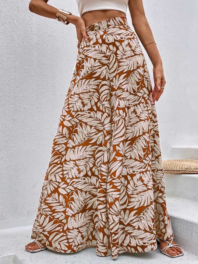 Palazo con estampado floral marrón - Imagen 2
