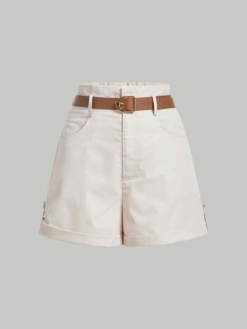 Short nude con cinturón