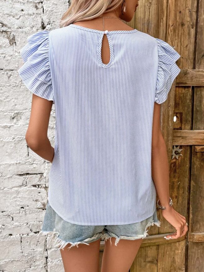 Blusa frenchy de rayas - Imagen 6