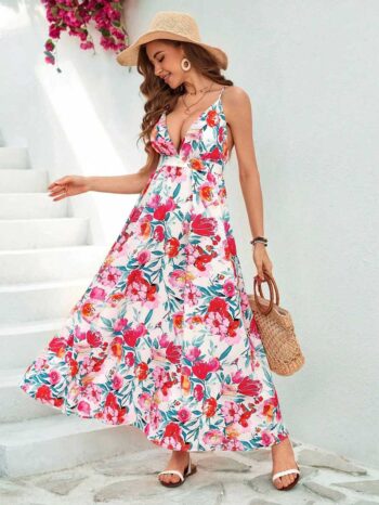 Vestido Jenna blanco con flores - Imagen 2