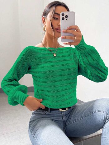 Chompa tejida verde